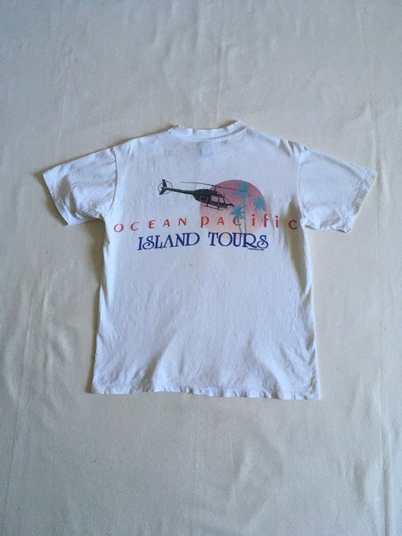 Vintage 80s Ocean Pacific Op Island Tours 1985 Ss T Shirt Made in