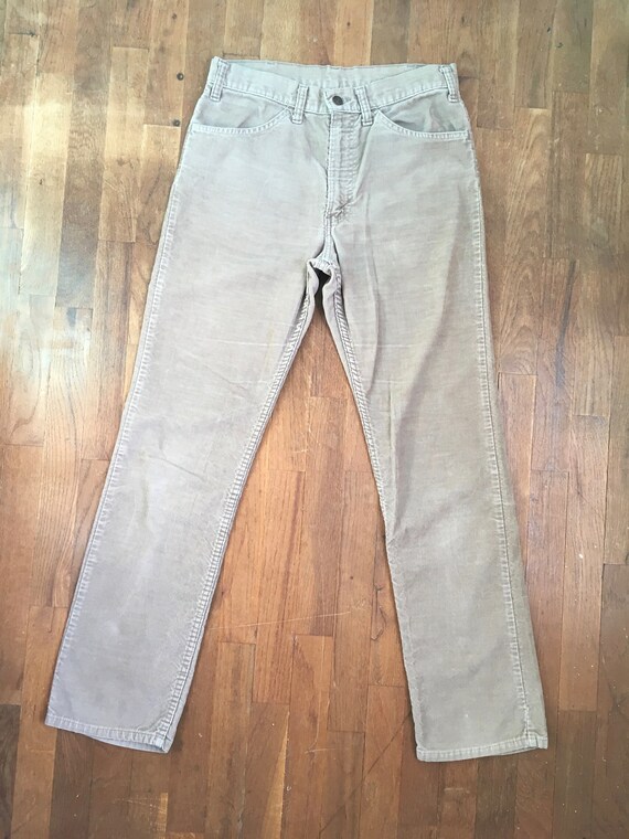 Vintage 80s Levis White Tab Beige 