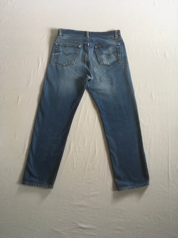 vintage 80s levis 501 blue jeans made in usa 33 x… - image 7