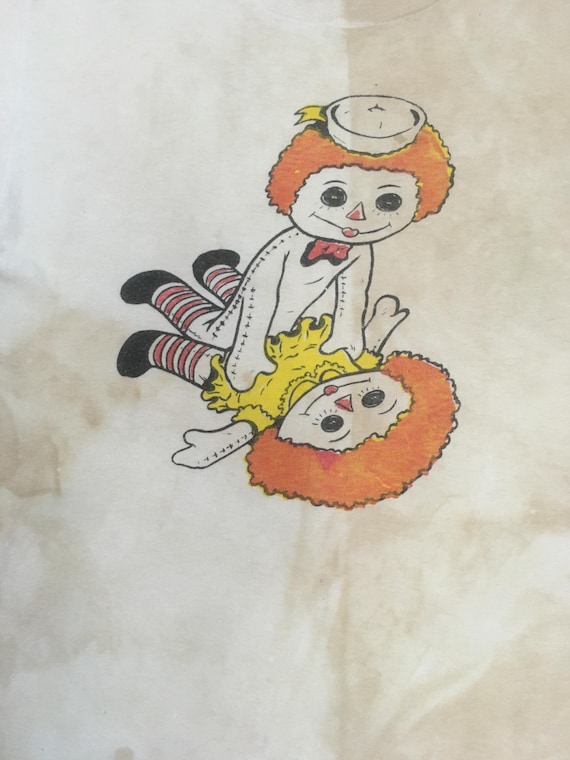 Vintage 70s Naughty Raggedy Ann Andy T Shirt Low Brow Sex Tee