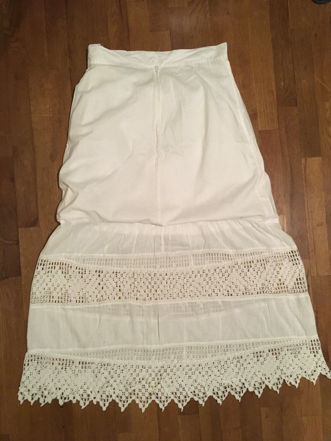 Vintage 1890s Antique White Cotton Edwardian Ruffle Petticoat - Etsy
