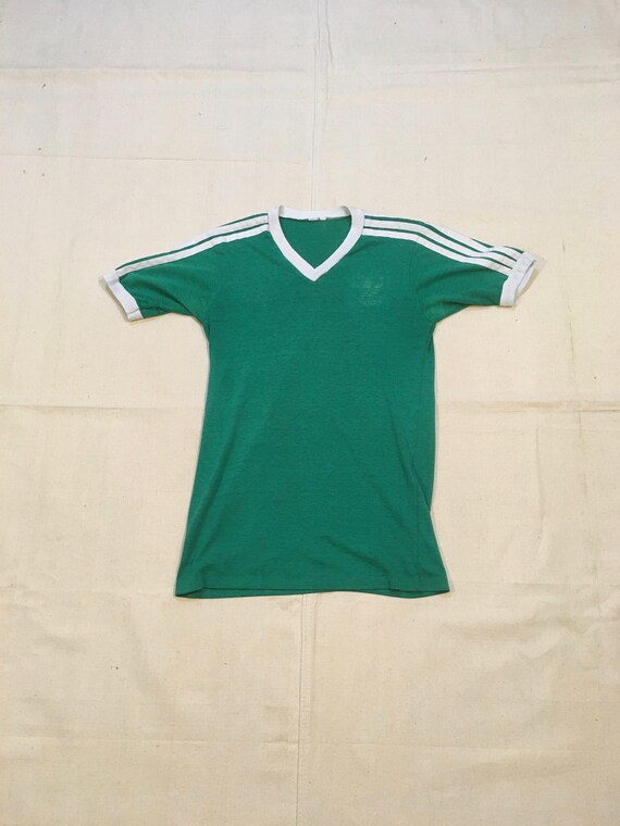 Vintage jaren '70 adidas groene witte strepen trefoil bob | Etsy België