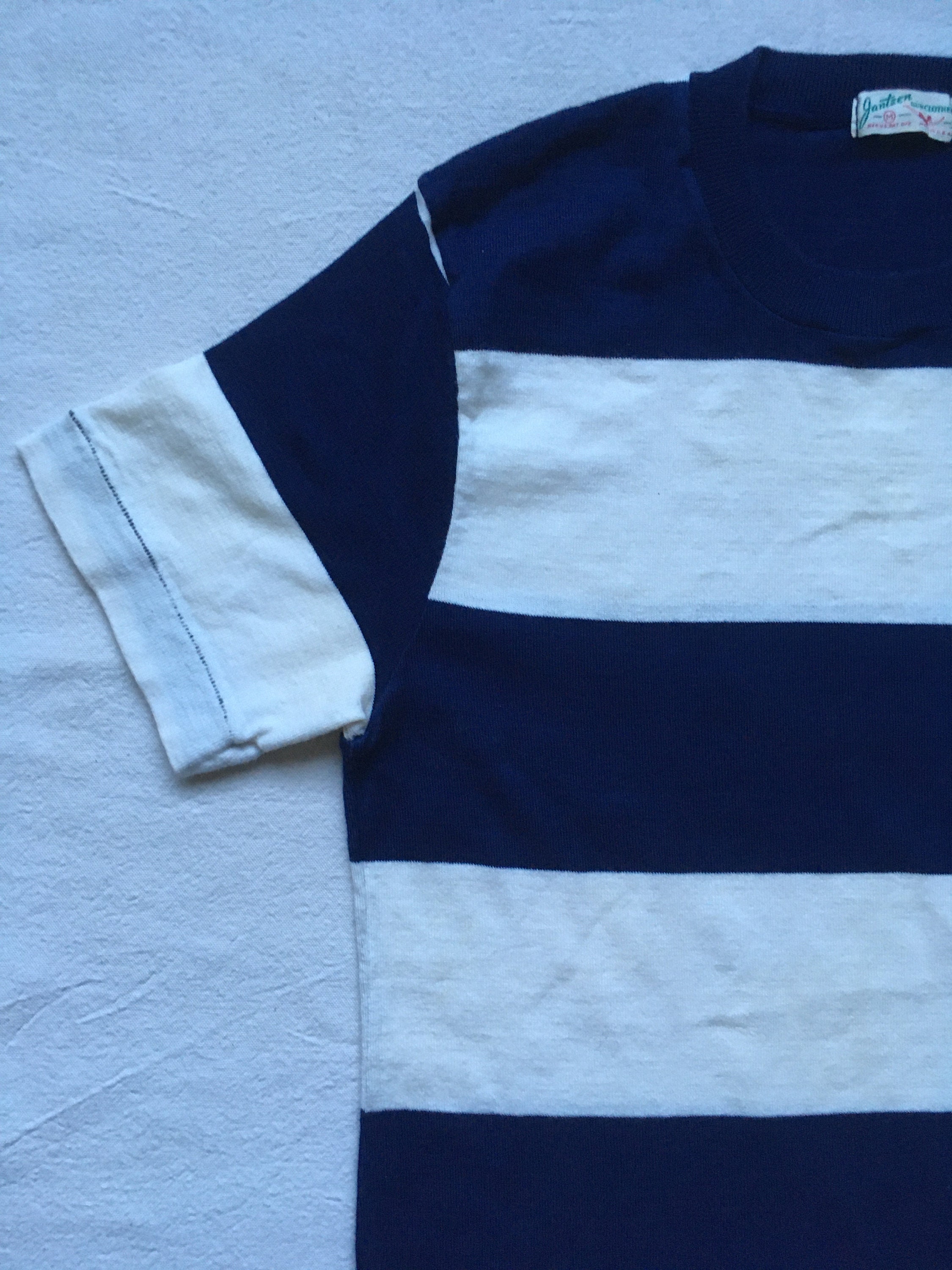 Vintage 40s Jantzen Sun Clothes Wide Striped Knit Cotton