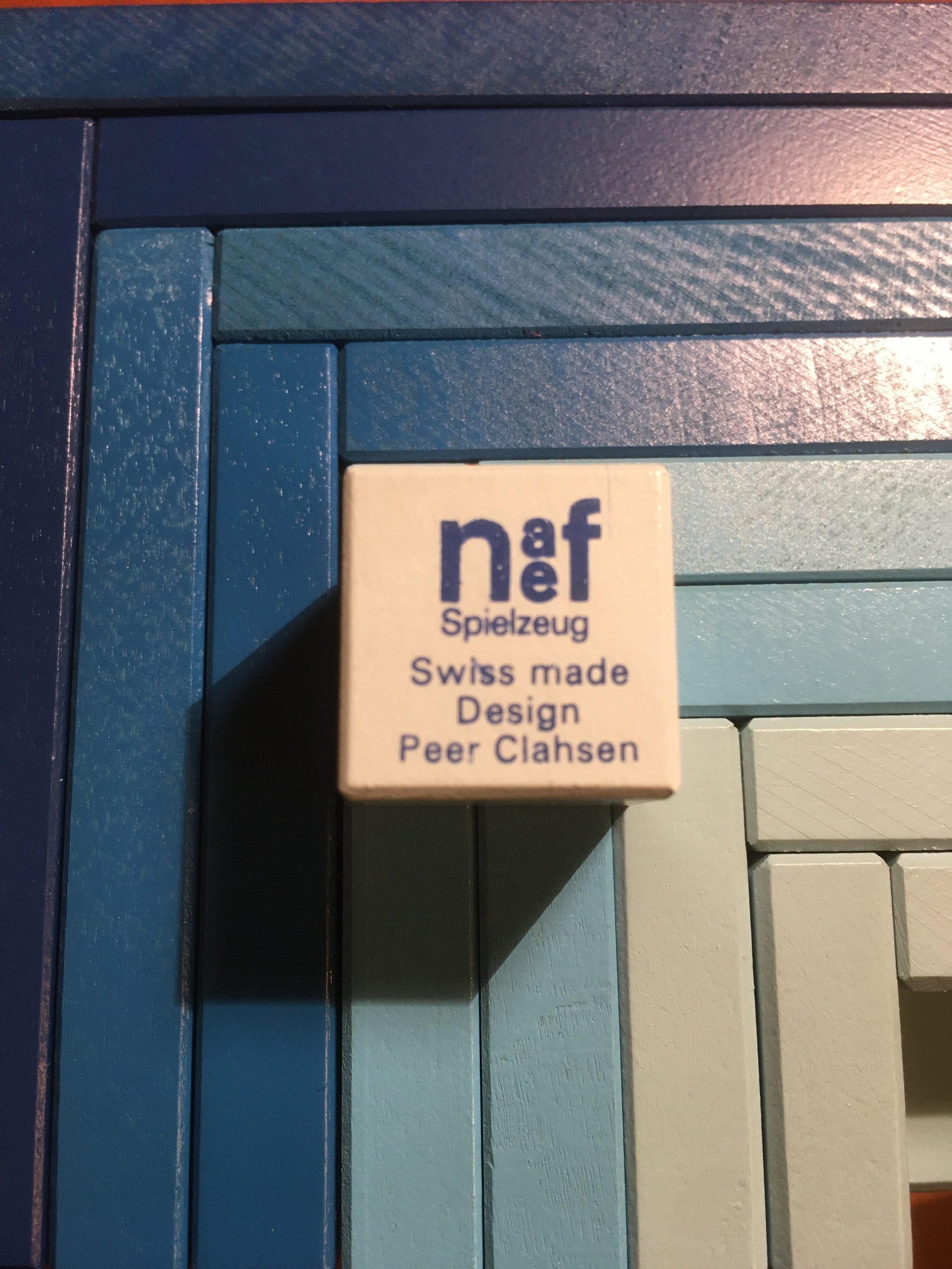 Vintage Naef Spielzeug Blue Cella Swiss Made Design Peer Clahsen