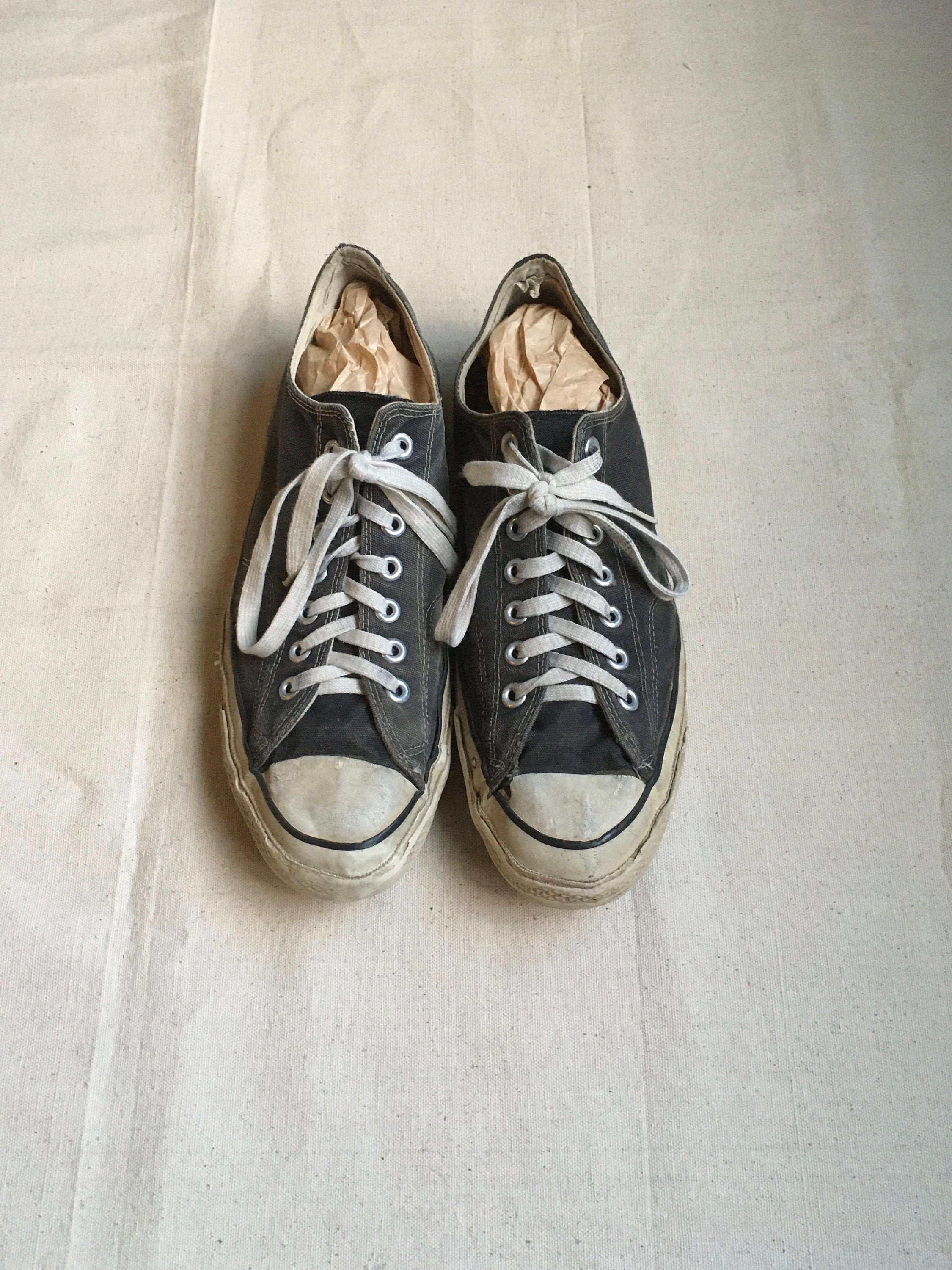 Vintage 70s Converse Star Extra Stitching Black Heel Patch -