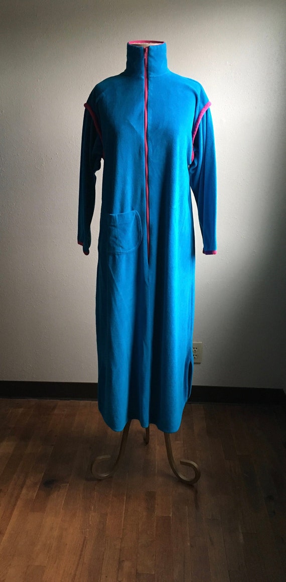 vintage 80s David brown Saks fifth ave turquoise blue… - Gem