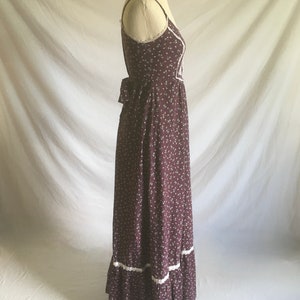 Vintage 70s Gunne Sax by Jessica Bodice Dress 032412 Sleeveless Plum ...