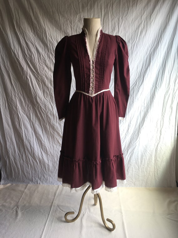 vintage 70s gunne sax by Jessica solid brown cotto
