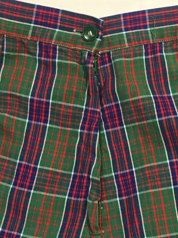 vintage 40s womens plaid high waist sanforized co… - image 4