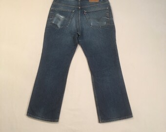 Vintage 80s Levis 517 0217 Made in Usa Blue Jeans Boot Cut 36 X 28