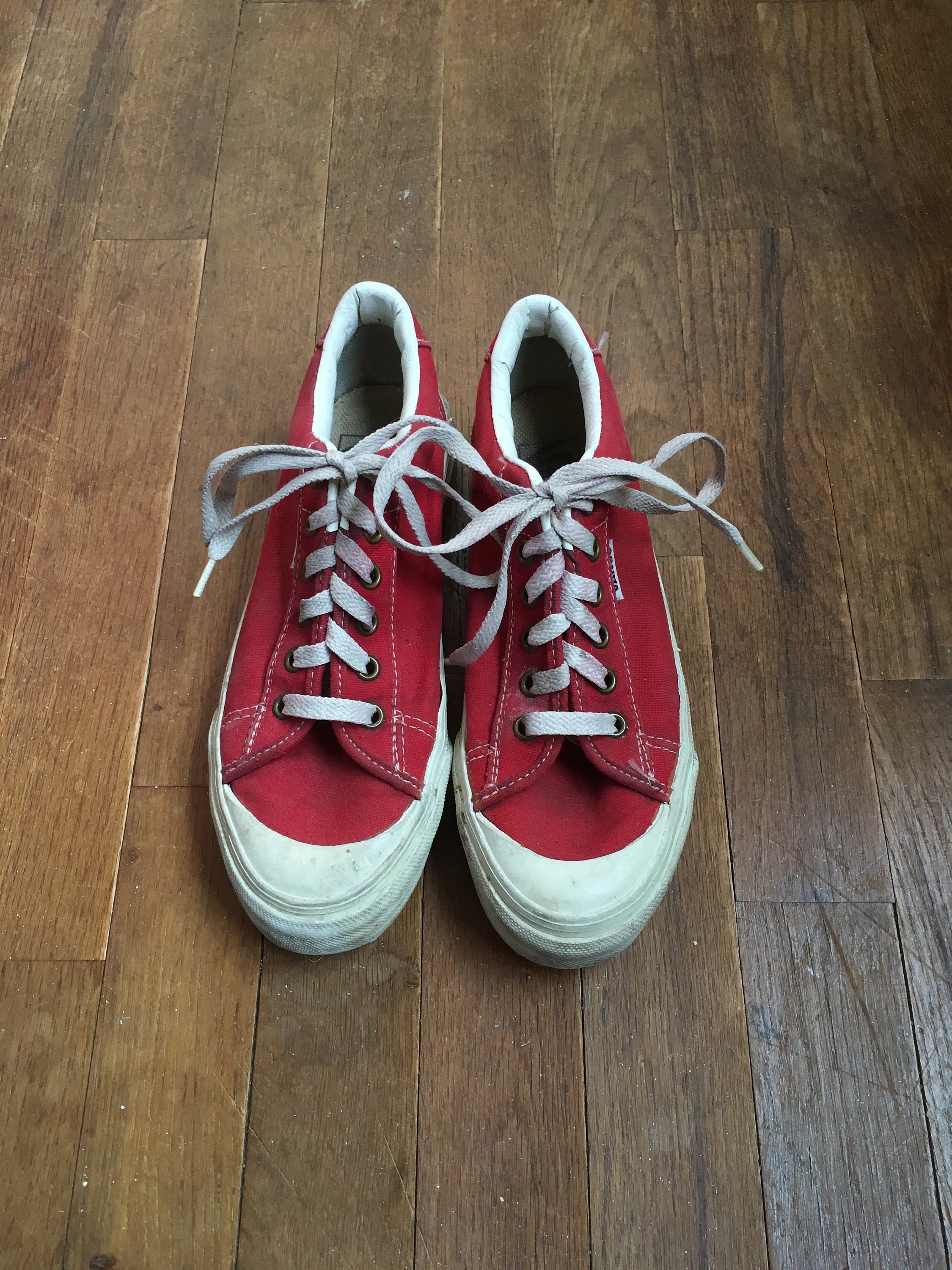 Beskrivelse Bibliografi svimmel Vintage vans sneakers made in usa red canvas chunky low top - Etsy 日本