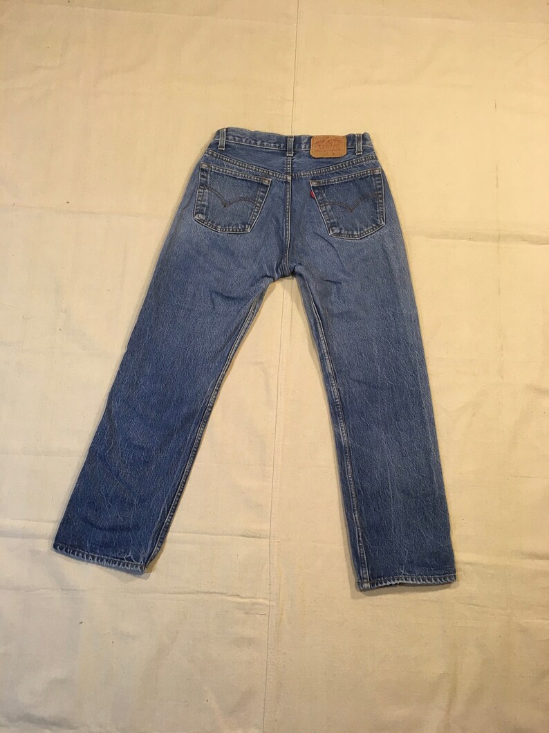 vintage levis 501 made in usa blue jeans 28 / 29 x 26 1/2 image 7