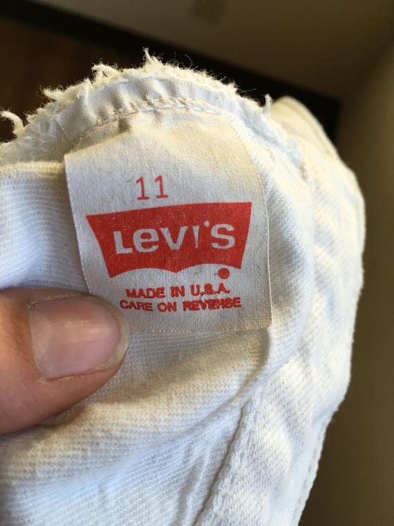 vintage levis 501 white jeans made in usa 27 x 29 - image 6