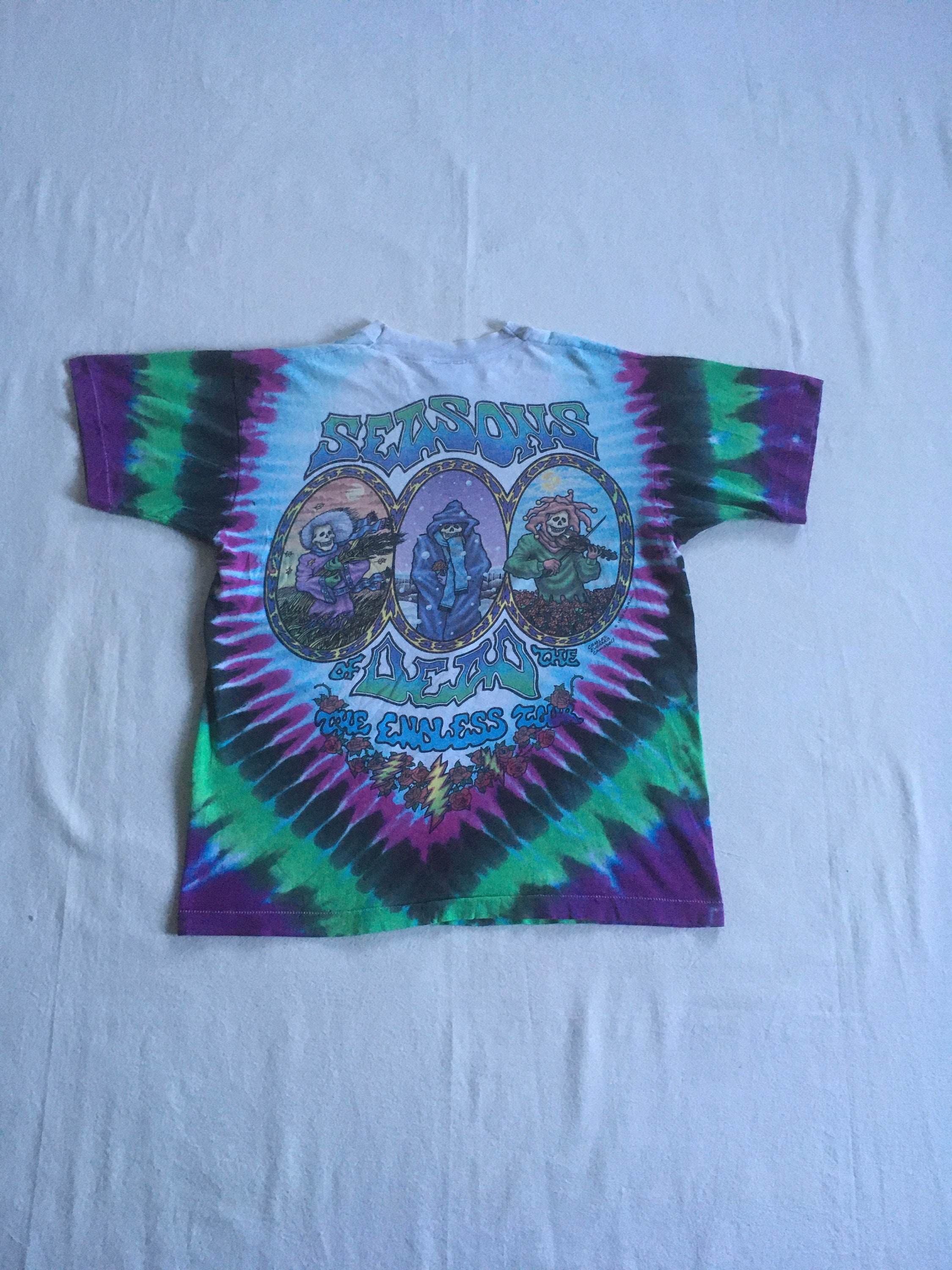 トップス Liquid Blue c1992 Grateful Dead Tye Dye Grateful Dead Cal State Tie-Dye T-Shirt Tee Liquid Blue