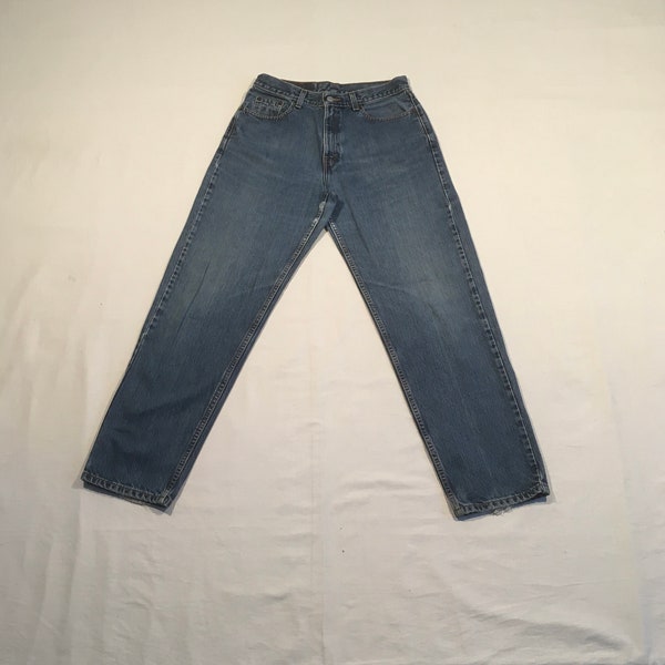 vintage y2k levis 560 loose fit straight leg womens blue jeans made in mexico 30