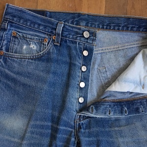 vintage levis 501 xx blue jeans made in usa 31 x 31 image 10