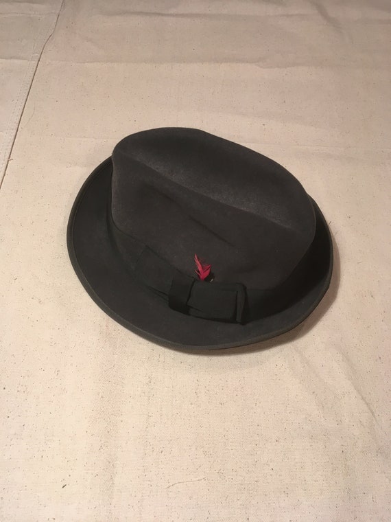 Chapeau Noir En Feutre Style Années 60 Avec Ruban - Taille L - Look Vintage élégant
