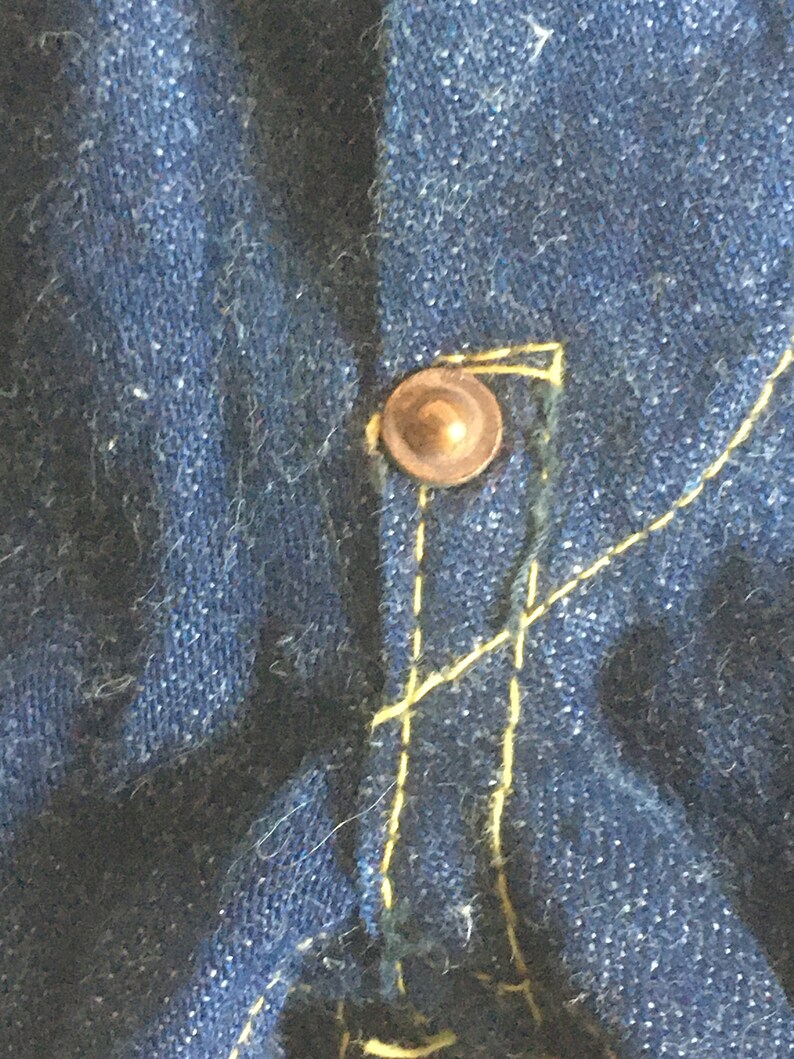 Vintage 40s 50s Kids Baby Donut Button Fly Blue Jeans Dark Wash Denim ...