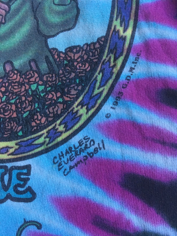 Vintage 90s Grateful Dead Liquid Blue T Shirt Tie Dye Made in Usa