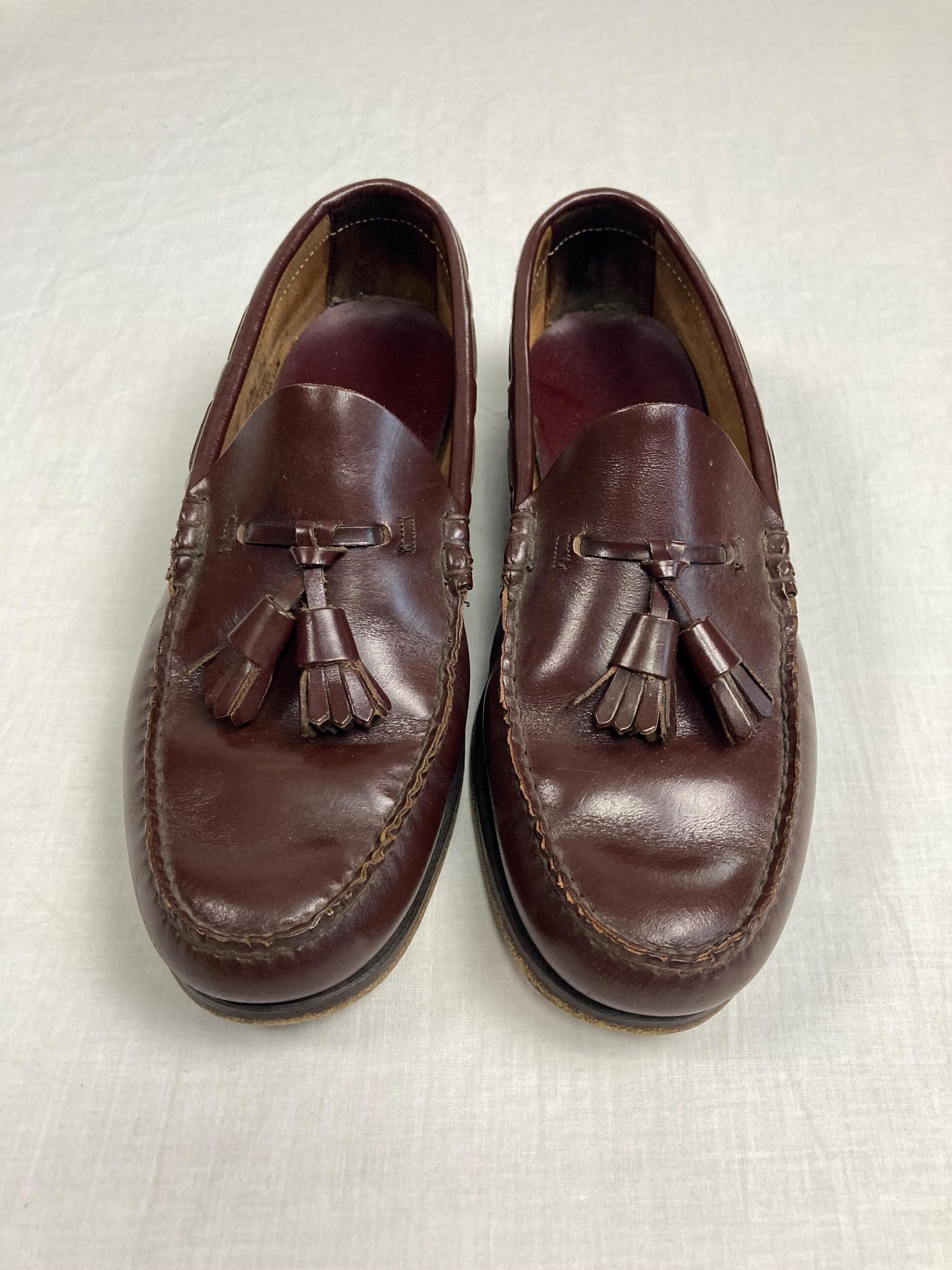 Vintage 60s Bass Weejun Loafers 636 Tassle Mens 8 D Leather