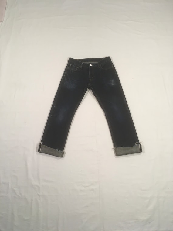 Hyret Bulk Stjerne Vintage Lvc Levis 514 Selvedge Redline Blue Jeans Raw Hem 30 X - Etsy