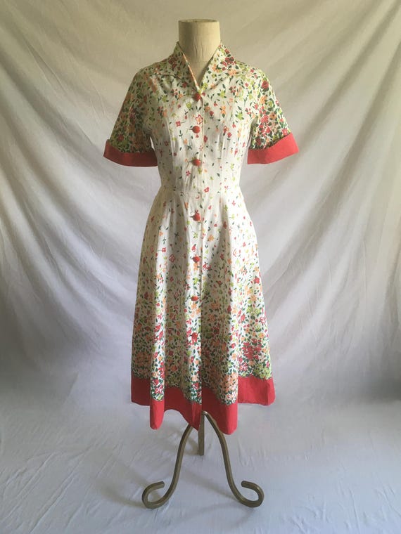 vintage button down dress 1950s Retro Knee Length Swing Flare Dress Shirt Dress With Belt Floral Fancy Dress Women's Vacation Daily Wear Retro Theme Party Adults' Dress 2026 flare silhouette for effortless vintage MARSVOVO Womens Button Down Shirt
