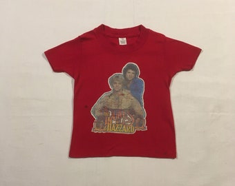 vintage 80s kids dukes of hazzard bo luke childrens ss t shirt made in usa s