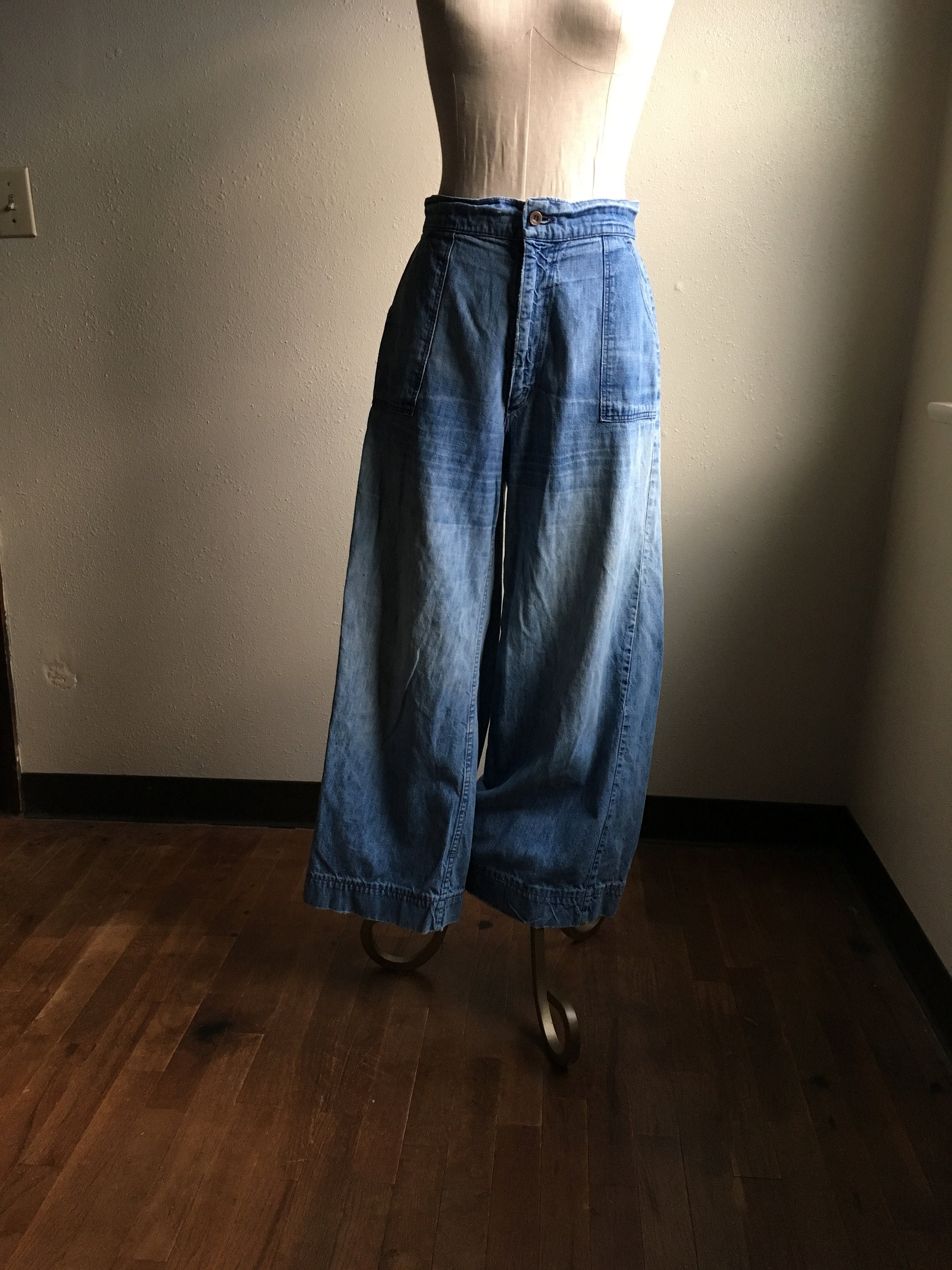 Vintage 70s wrangler blue jean high waist bell bottom blue | Etsy