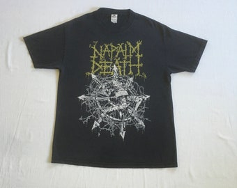 Vintage Napalm Death T-Shirt Smash A Single Digit Album T-Shirt britischer Grindcore Punk Metal