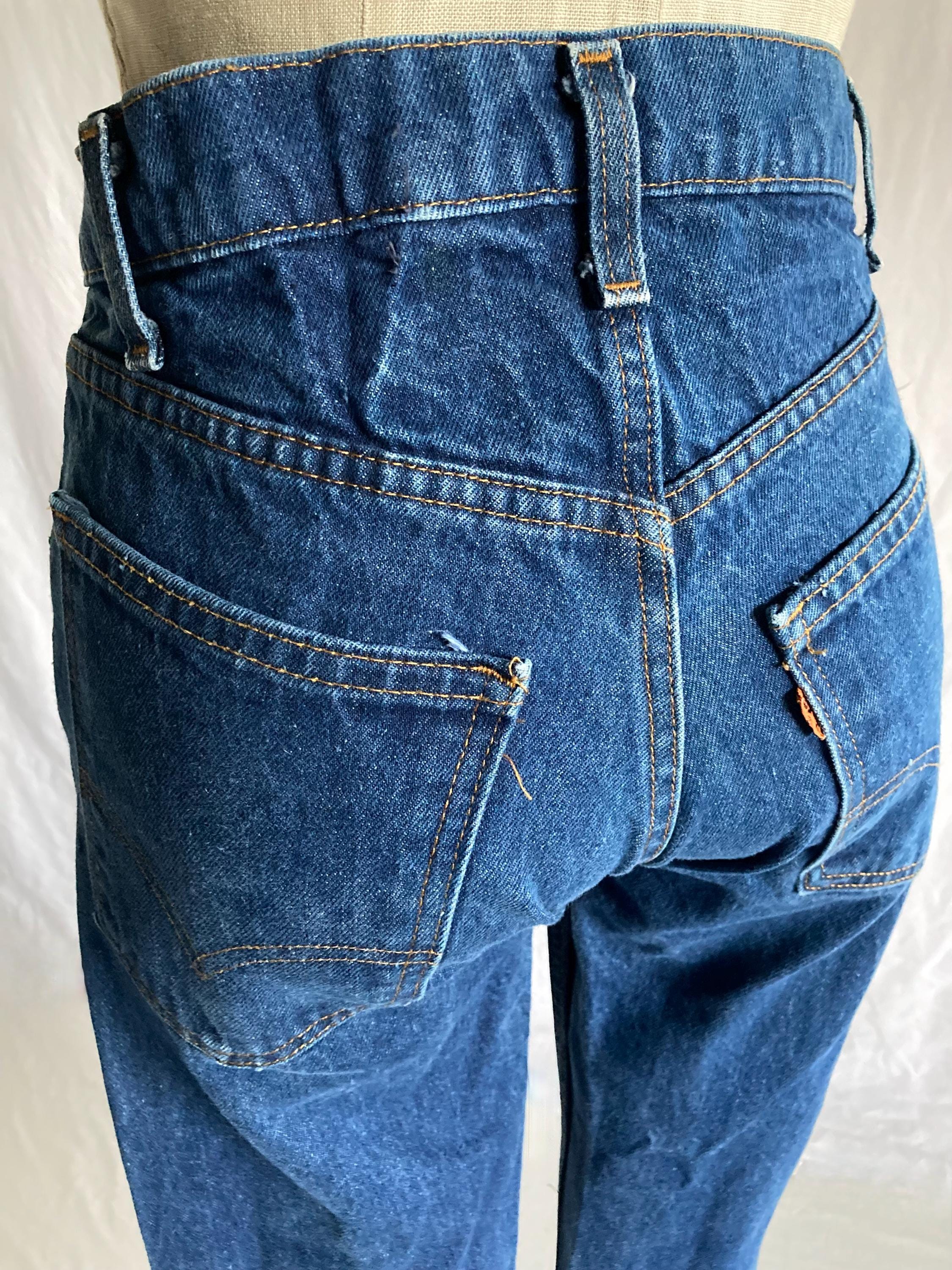 Vintage 70s 80s Levis 20505 0217 Blue Jeans Zip Waist 28 Made in