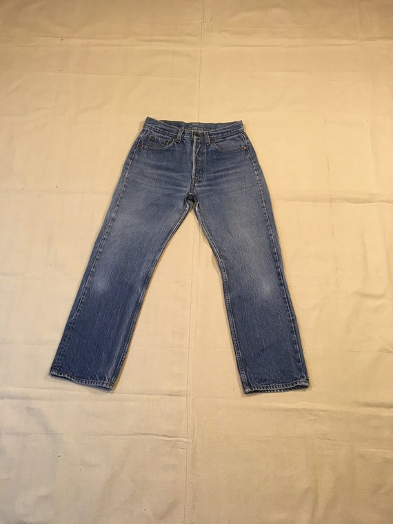 vintage levis 501 made in usa blue jeans 28 / 29 … - image 1