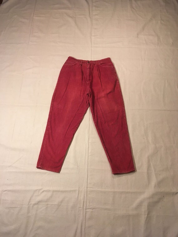 vintage 90s adorn pink  corduroy cotton high wais… - image 1