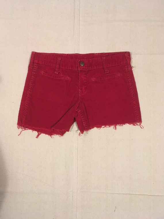 vintage 60s hillbilly red corduroy low rise waist 