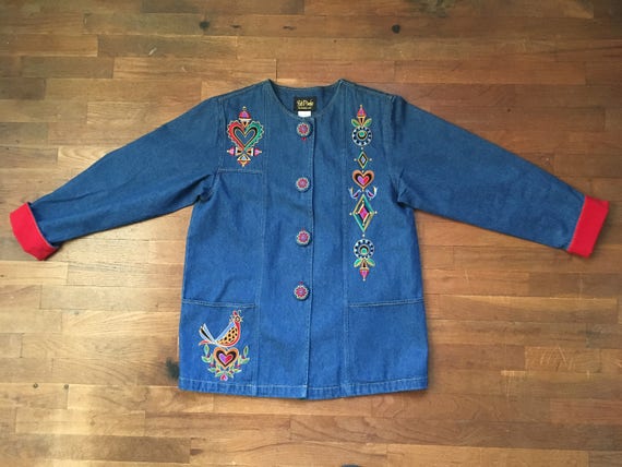 Vintage 80s Bob Mackie Wearable Art Blue Jean Denim - Etsy