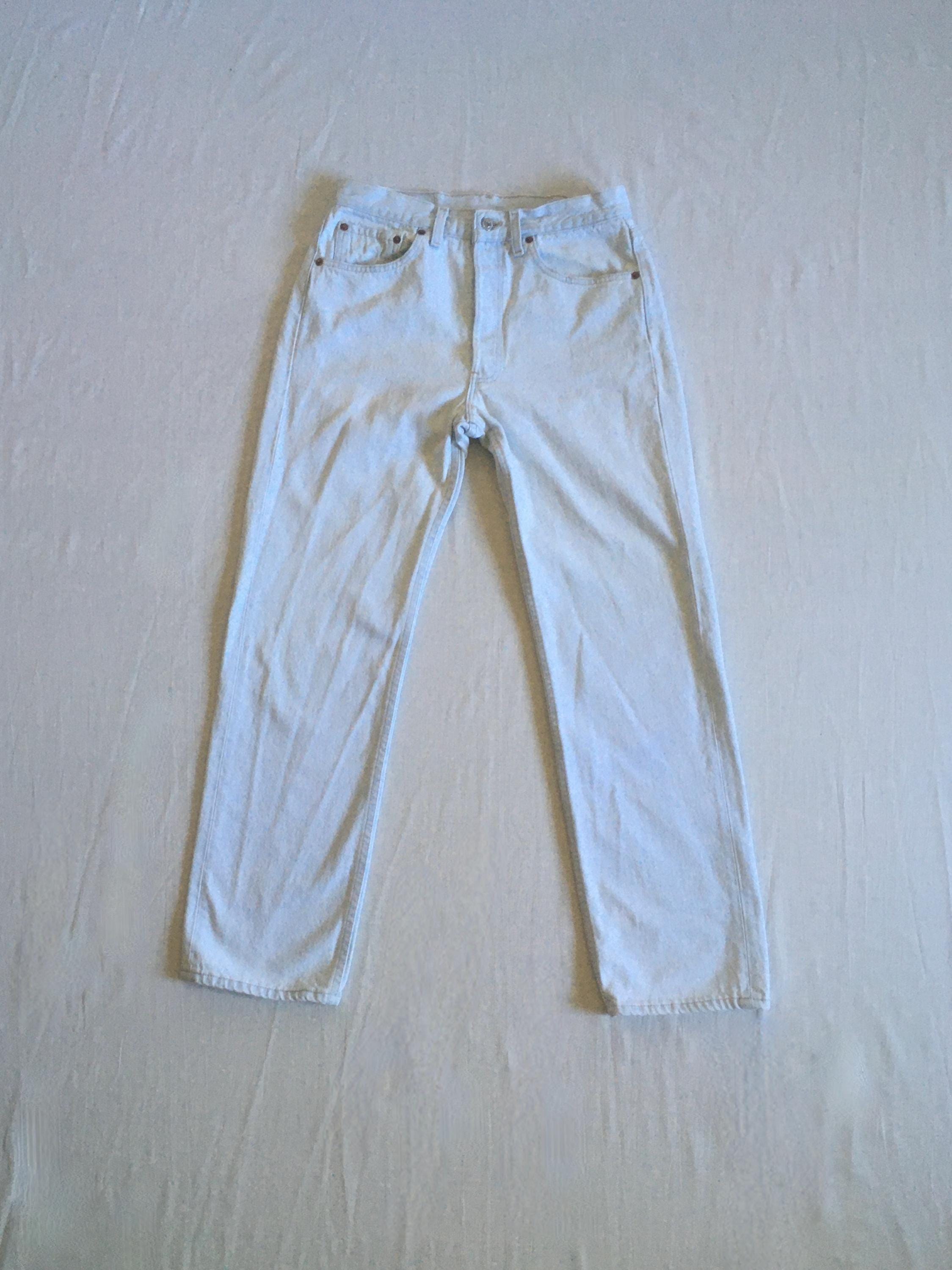 Vintage 90s Levis 501 Blue Jeans Made in Usa Light Wash Bleached 