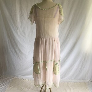 vintage 1920s drop waist purple sheer lawn dress handmade antique day dress flapper frock great gatsby art deco 20s fashion image 5