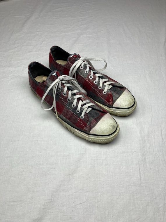 vintage 90s converse all star sneakers made in usa wool shadow