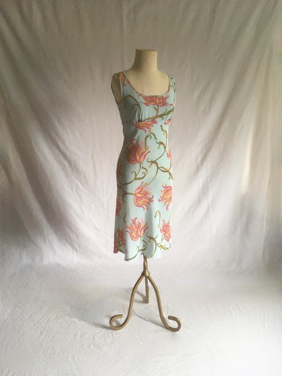 Vintage 90s Empire Waist Floral Dancing Lotus Sundress 1990s Semi Sheer  Slip Dress - Etsy Canada