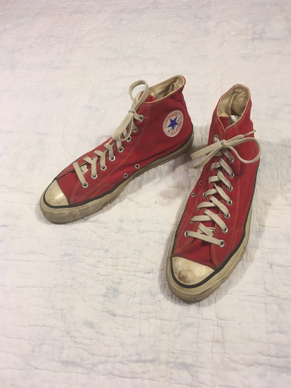 all star converse original old school vintage Made in USA 70's white