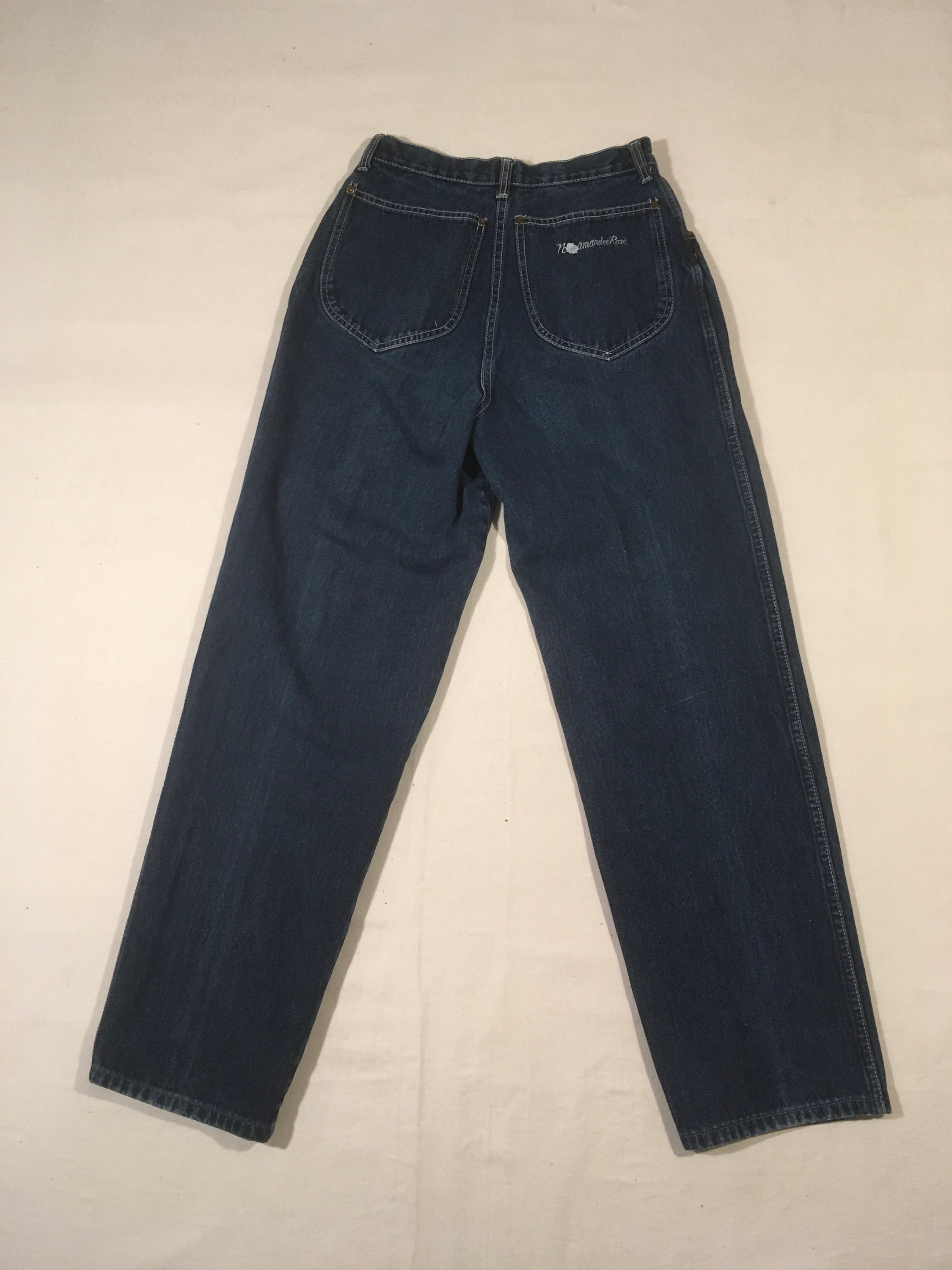 Vintage 80s Normandee Rose High Waist Zip Fly Relaxed Fit Tapered