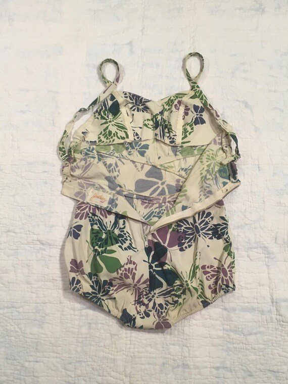 vintage 50s Jantzen swimsuit butterfly print skir… - image 7