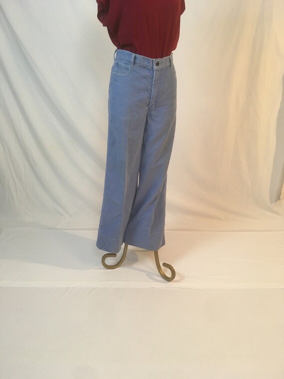 vintage 70s brittania smokey blue corduroy pants … - image 9