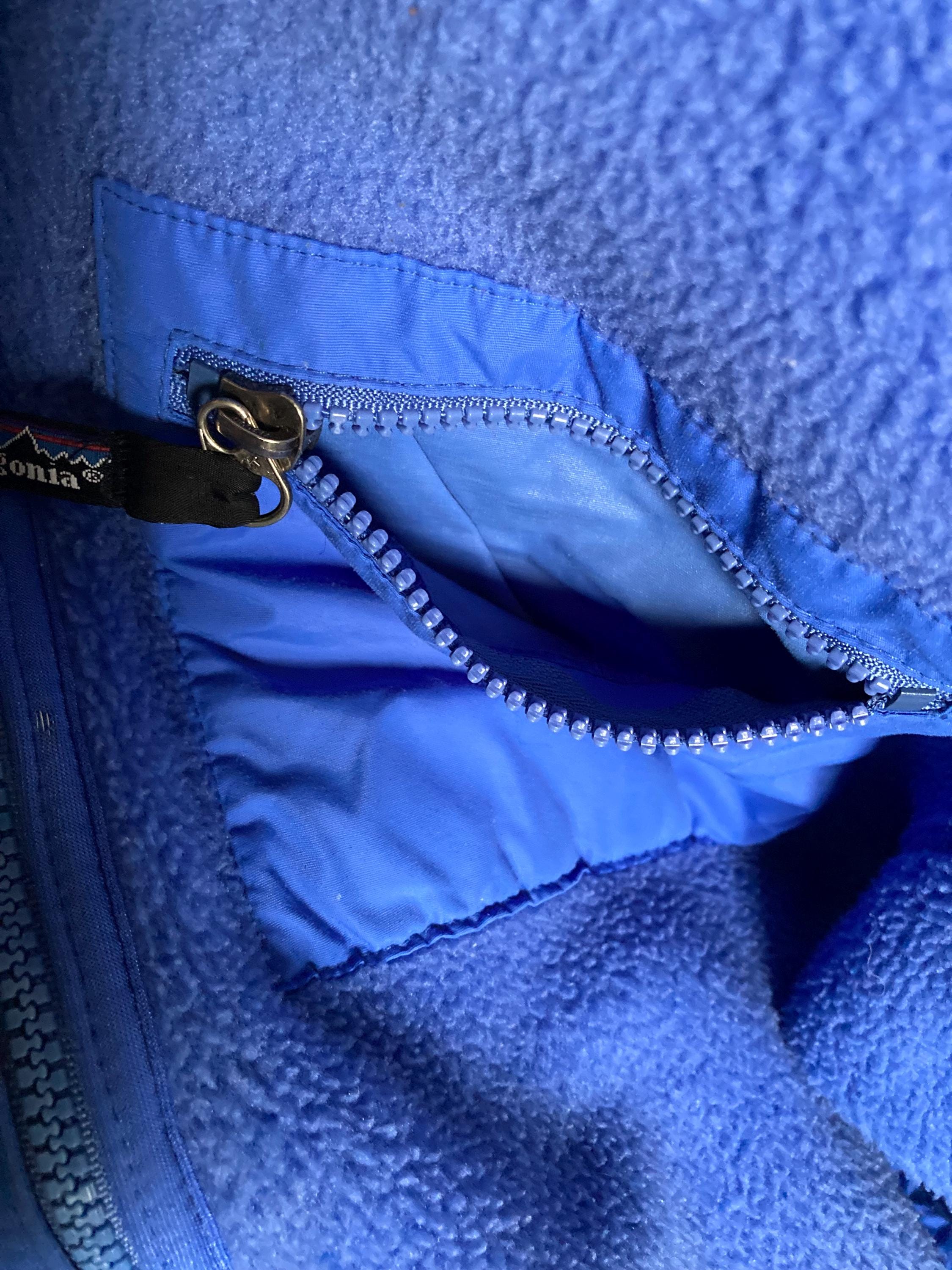 Vintage 90s 1991 Patagonia Womens Full Zip up Blue Fleece Jacket