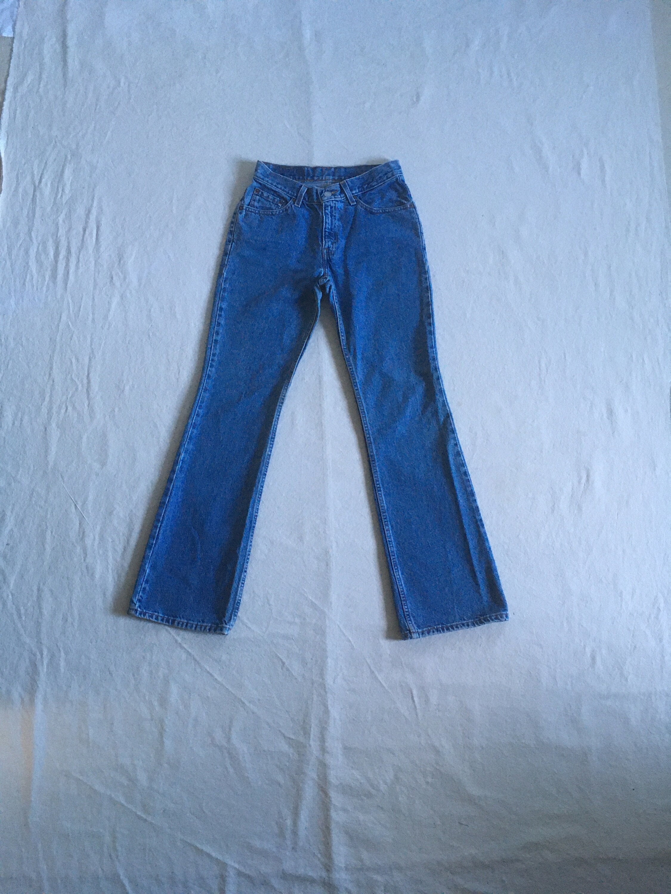 Vintage Y2k Levis 517 Womens Slim Fit Boot Cut Blue Jeans 28 X 31