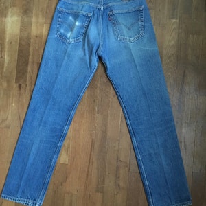 vintage levis 501 xx blue jeans made in usa 31 x 31 image 3