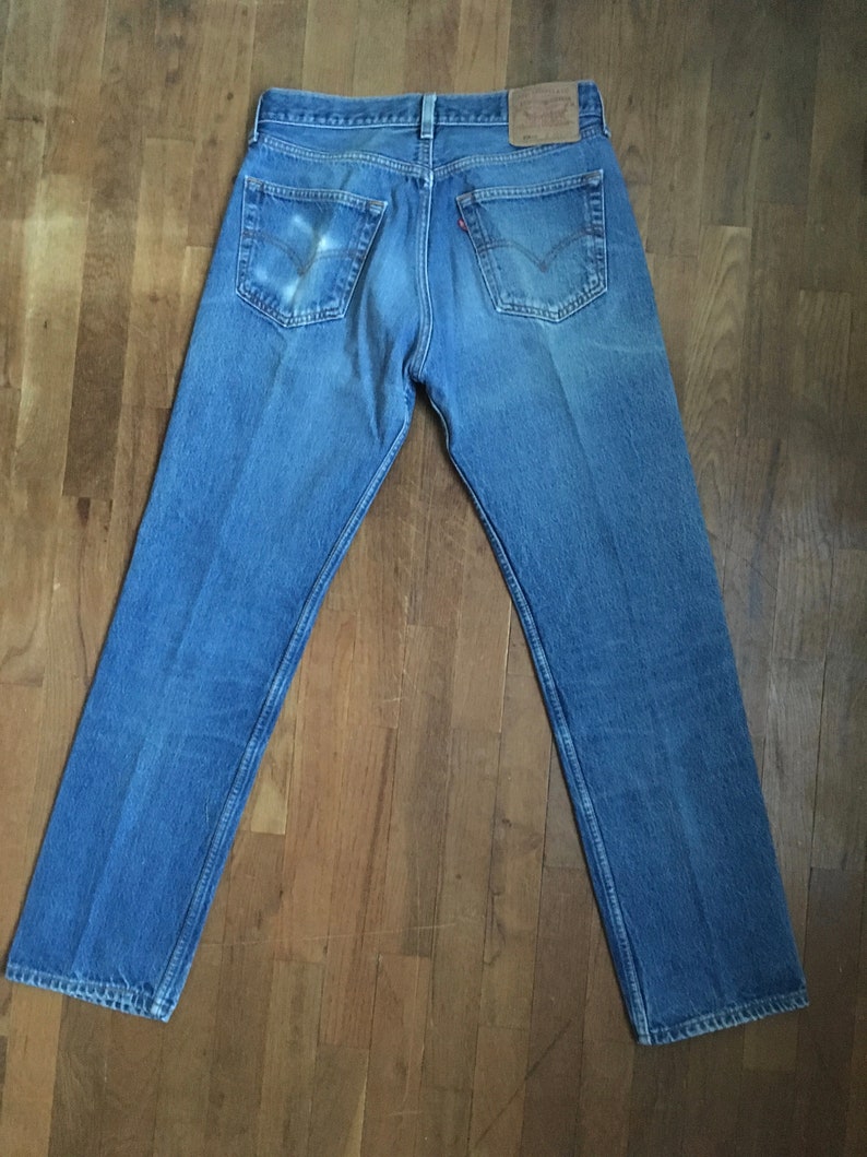 vintage levis 501 xx blue jeans made in usa 31 x 31 image 3