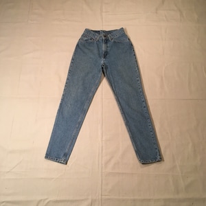 vintage 90s levis 512 slim fit tapered leg high waist zip fly blue jeans made in Puerto Rico 26 27 x 29