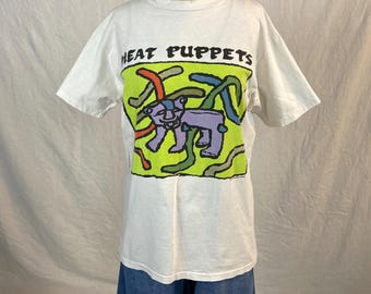 ミュージシャン 90s Meat Puppets Vintage TShirt Vintage 90s 1991 the Meat Puppets T Shirt Forbidden Places Front