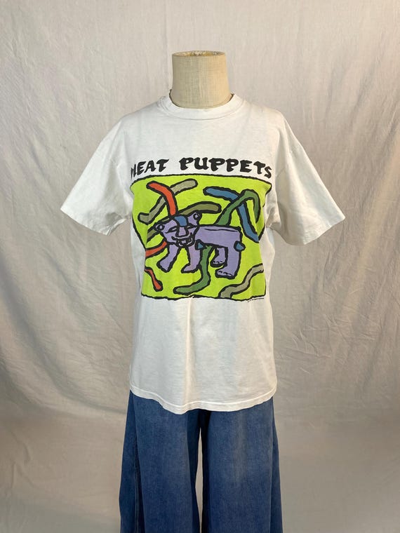 ミュージシャン 90s Meat Puppets Vintage TShirt Vintage 90s 1991 the Meat Puppets T Shirt Forbidden Places Front