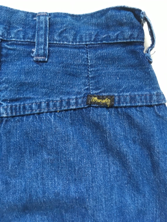 vintage 60s wrangler black label high waist denim… - image 7